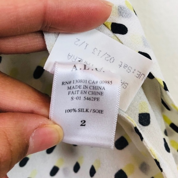 A.L.C. Carolynn 'Happy Pill' Silk Buttondown - Picture 7 of 8